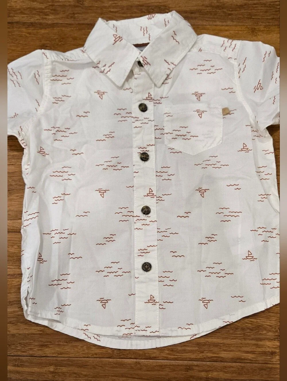 Carter's Baby Toddler Short Sleeve Button Down & Shorts Matching Set
